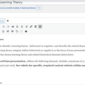 NR520 Module 7: Learning Theory