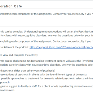 NR547: Differential Diagnosis in Psychiatric-Mental Health across the Lifespan Practicum