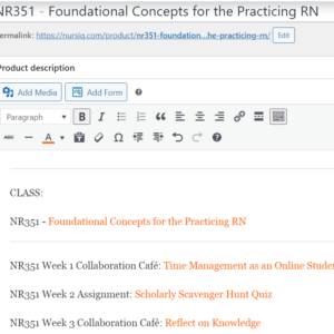 NR351 - Foundational Concepts for the Practicing RN