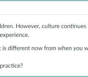 NR394 Week 5 Discussion: Reflection on Cultural Perspective