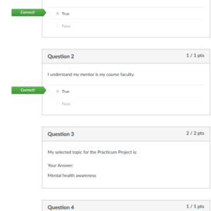 NR436 Week 2: Practicum Mentorship and Project Check-In