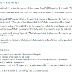 NR439 Week 4 Discussion: Quantitative Research