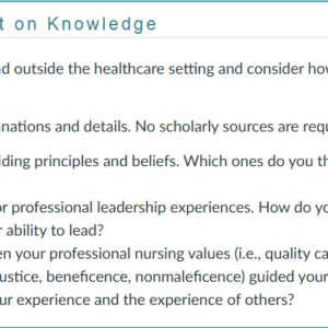 NR447 Week 1 Collaboration Café: How Do You Lead?