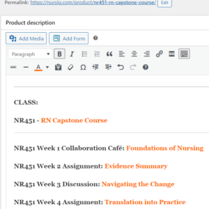NR451 - RN Capstone Course