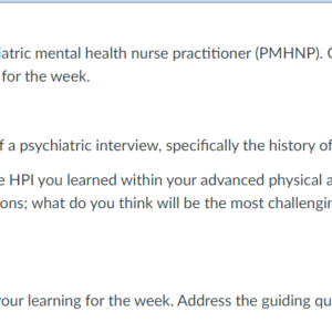 NR548 Week 4: Reflection on Learning