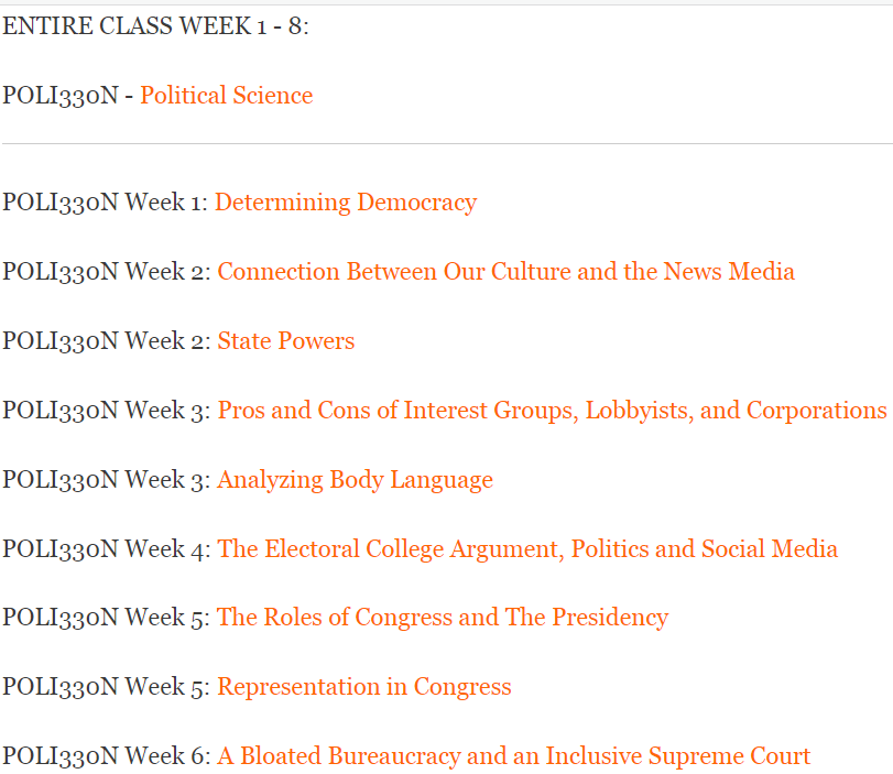 POLI330N - Political Science
