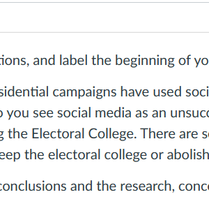 POLI330N Week 4: The Electoral College Argument, Politics and Social Media