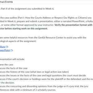 POLI330N Week 7: Part II | How the Courts Address or Respect Our Rights as Citizens - Presentation