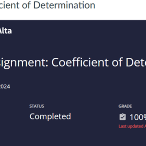 MATH225N Week 8: Coefficient of Determination