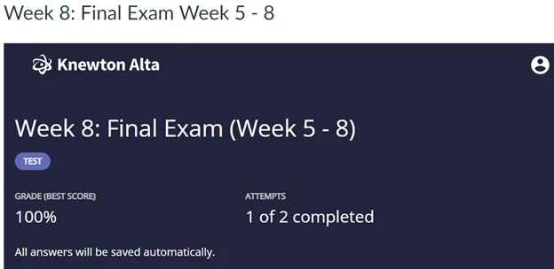 MATH225N Week 8: Final Exam Week 5 - 8