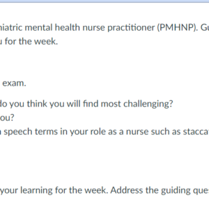 NR548 Week 5 Reflection on Learning