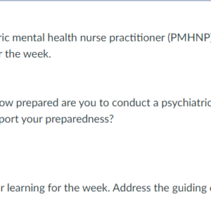 NR548 Week 6 Reflection on Learning