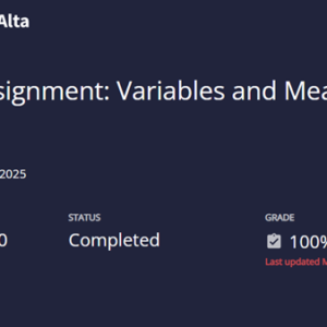 MATH225N Week 1: Variables and Measures of Data