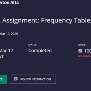 MATH225N Week 2: Frequency Tables