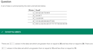 MATH225N Week 2 Stem and Leaf Plots