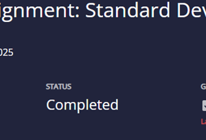 MATH225N Week 3: Standard Deviation