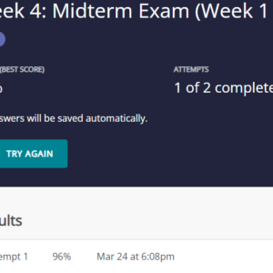 Midterm Exam Weeks 1–4