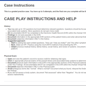 NR509 Week 2 Case: Marvin Webster