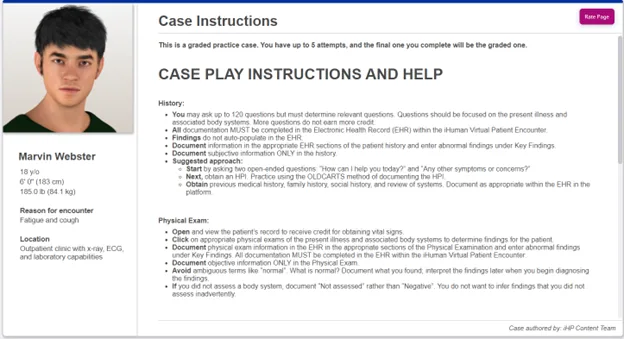 NR509 Week 2 Case: Marvin Webster