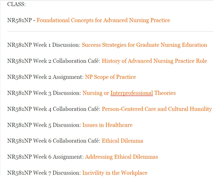 NR581NP - Foundational Concepts for Advanced Nursing Practice