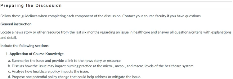 NR581NP Week 5 Discussion: Issues in Healthcare