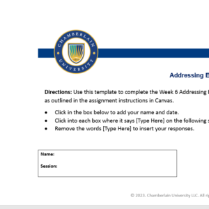 NR581NP Week 6 Assignment: Addressing Ethical Dilemmas