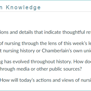NR393 Week 1 Collaboration Café: Historical Influences on Nursing Today