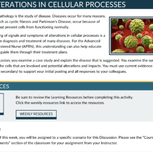 Alterations in Cellular Processes