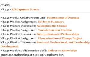 NR451 - RN Capstone Course