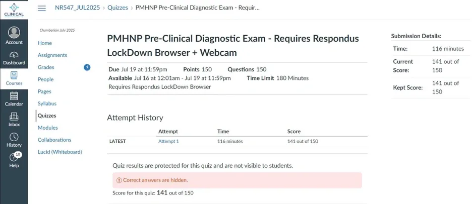 NR547 Week 2: CEA Pre-Clinical Diagnostic Exam
