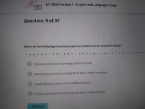 ATI TEAS Version 7 English & Language Usage