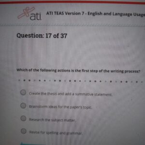 ATI TEAS Version 7 English & Language Usage