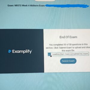 NR572 Week 4 Midterm Exam (Sept 2026)