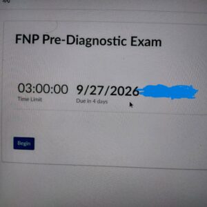 {SOLVED} NR603 FNP Pre-Diagnostic Exam (Sept 26)