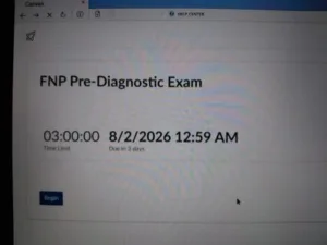 NR603 Week 4 FNP Pre-Diagnostic Exam