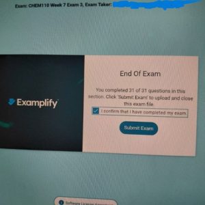 CHEM110 Week 7 Exam 3 (Oct 2026)
