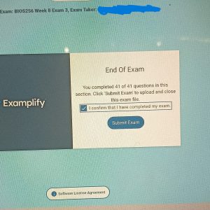 BIOS256 Week 8 Exam 3 (Oct 2026)