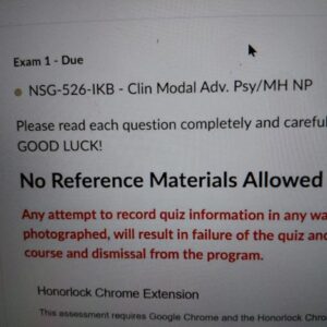 NSG-526 Exam 1 Wilkes University (Oct 2026)